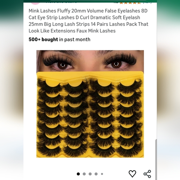 NWT! 14 Pairs Fluffy Black Soft Lashes! - Picture 3 of 3